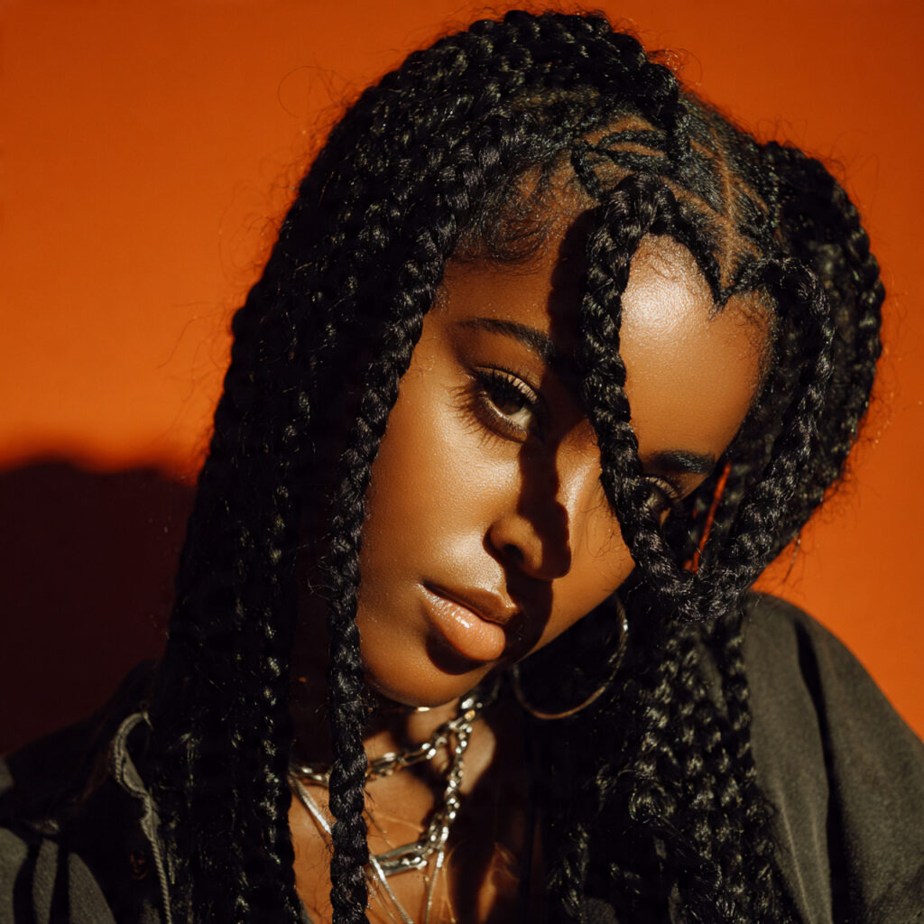 Box Braids with Heart Part Ideas