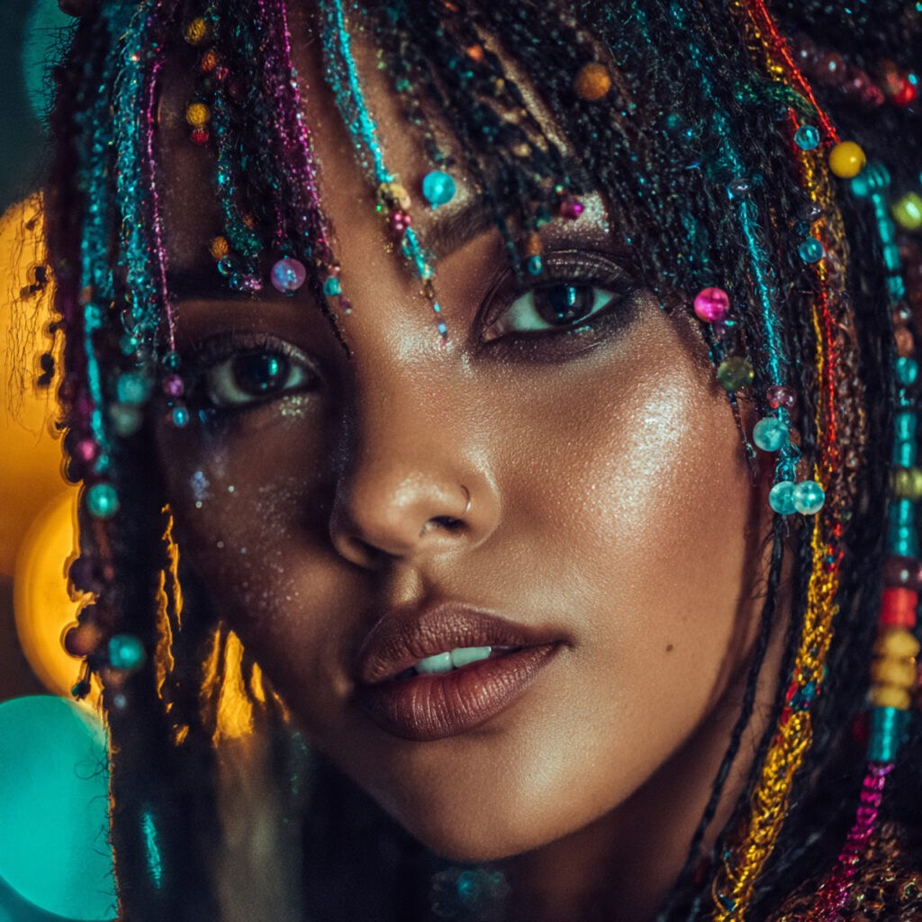 Box Braids with Beads Ideas