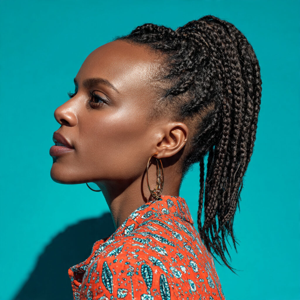 Box Braids Ponytail Style Ideas