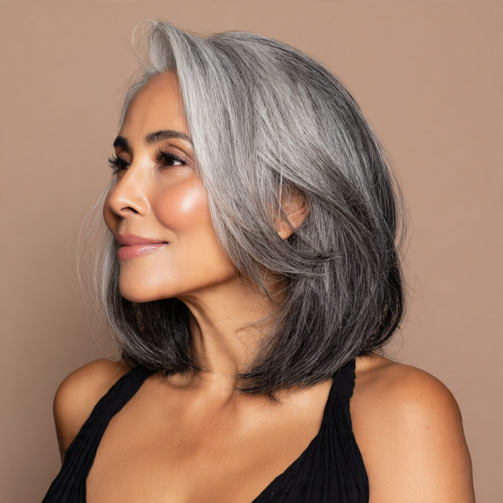 elegant studio portrait of a woman over