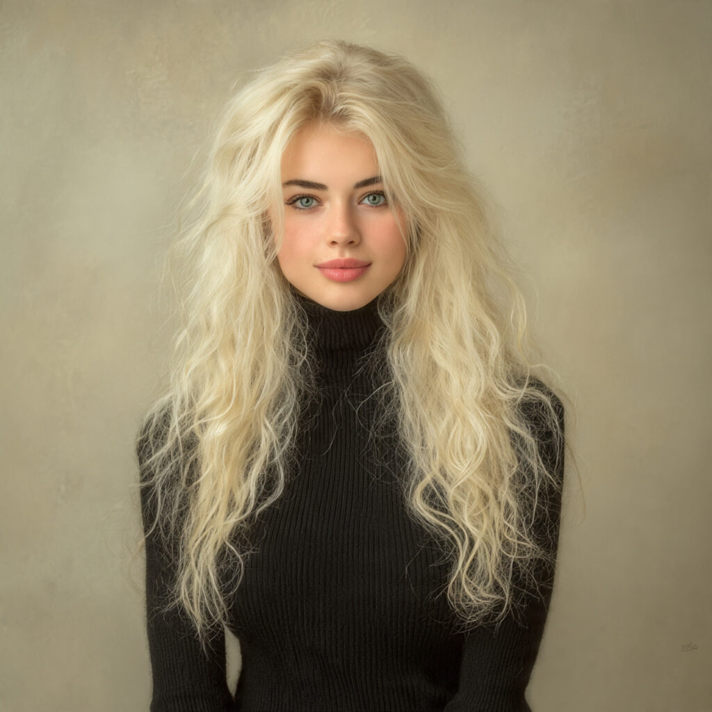Golden Blonde Hair with Dark Root Ideas