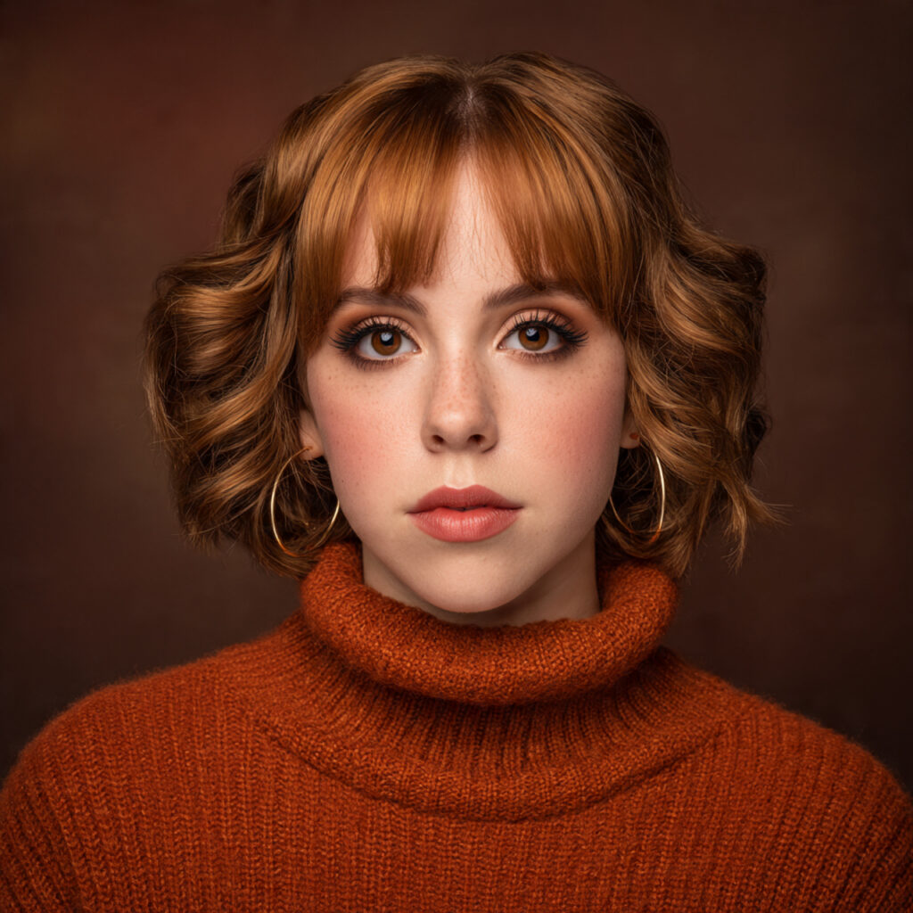 Shag Haircut with Curtain Bangs