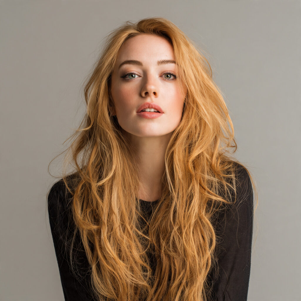 Golden Blonde Hair with Honey Lowlights Ideas