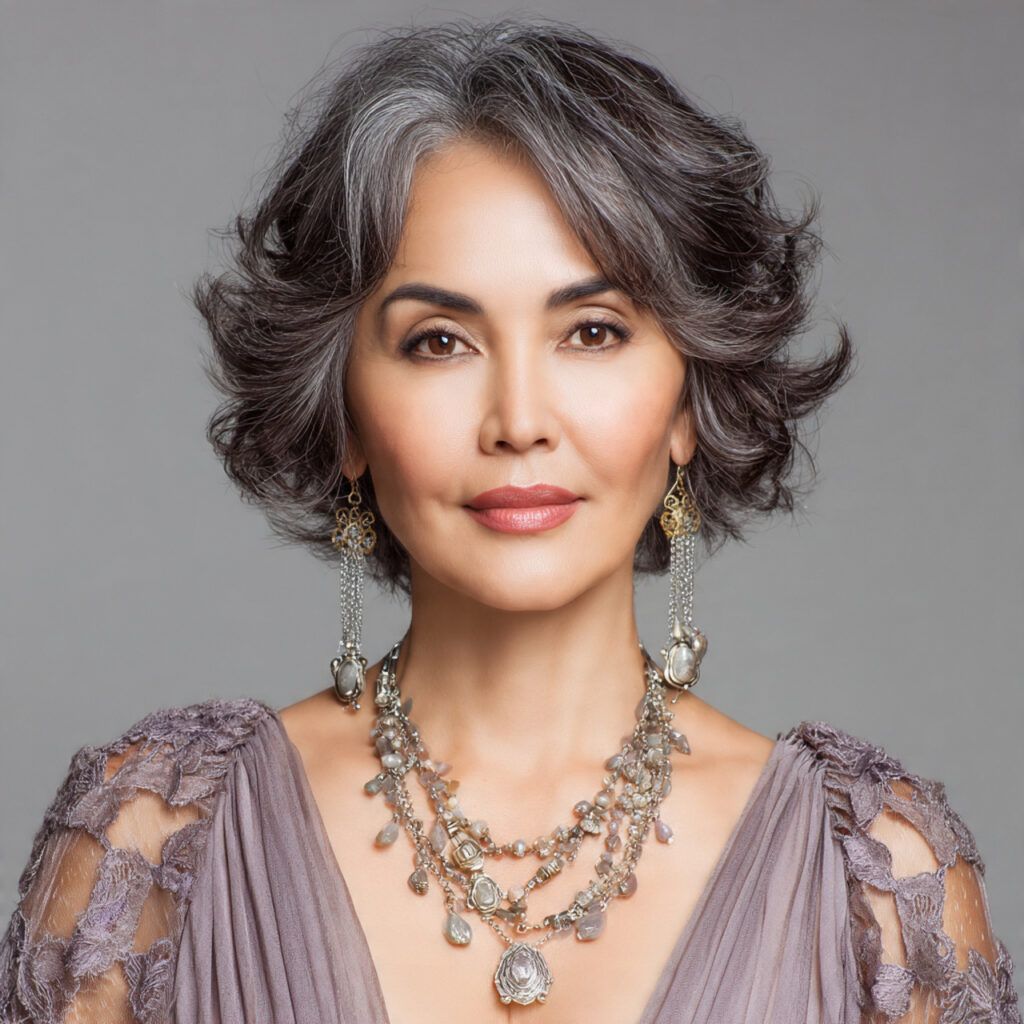 Graceful Textured Bob with Natural Charm Idea