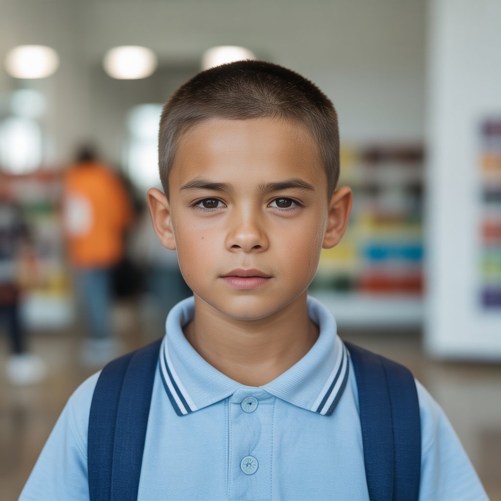 Crew Cut School Hairstyle Idea