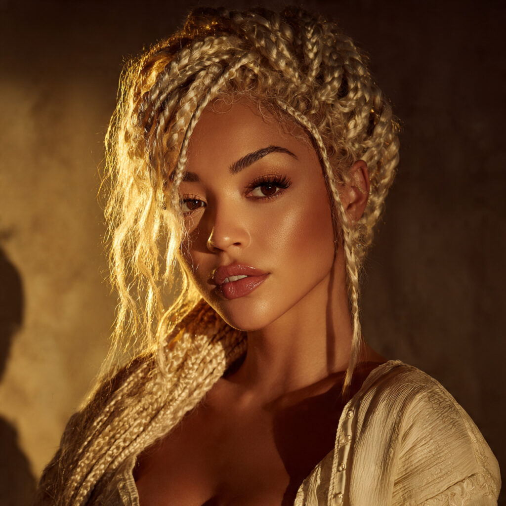Blonde Box Braids Style Ideas