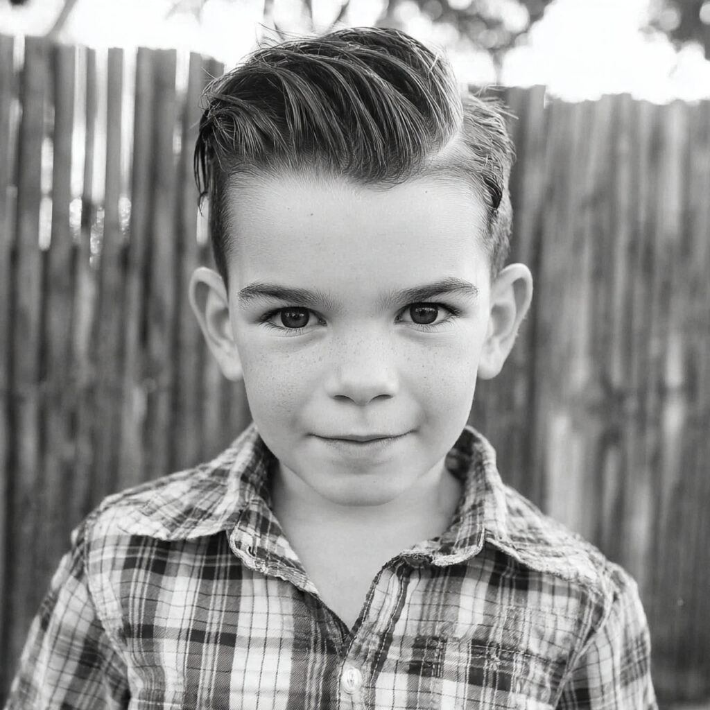 Defined Part Boys School Haircut Idea