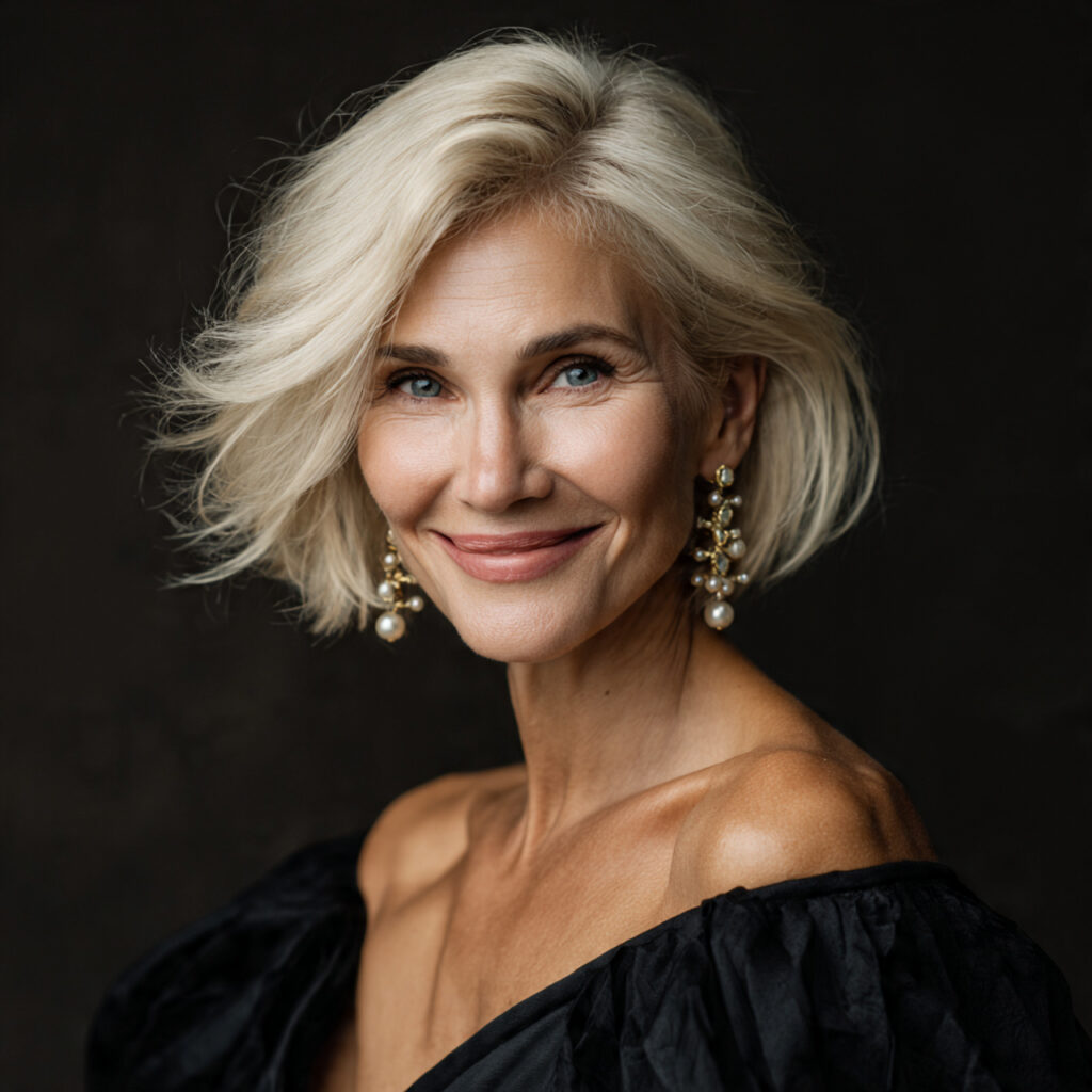 Angled Bob Ideas with Elegant Side Part