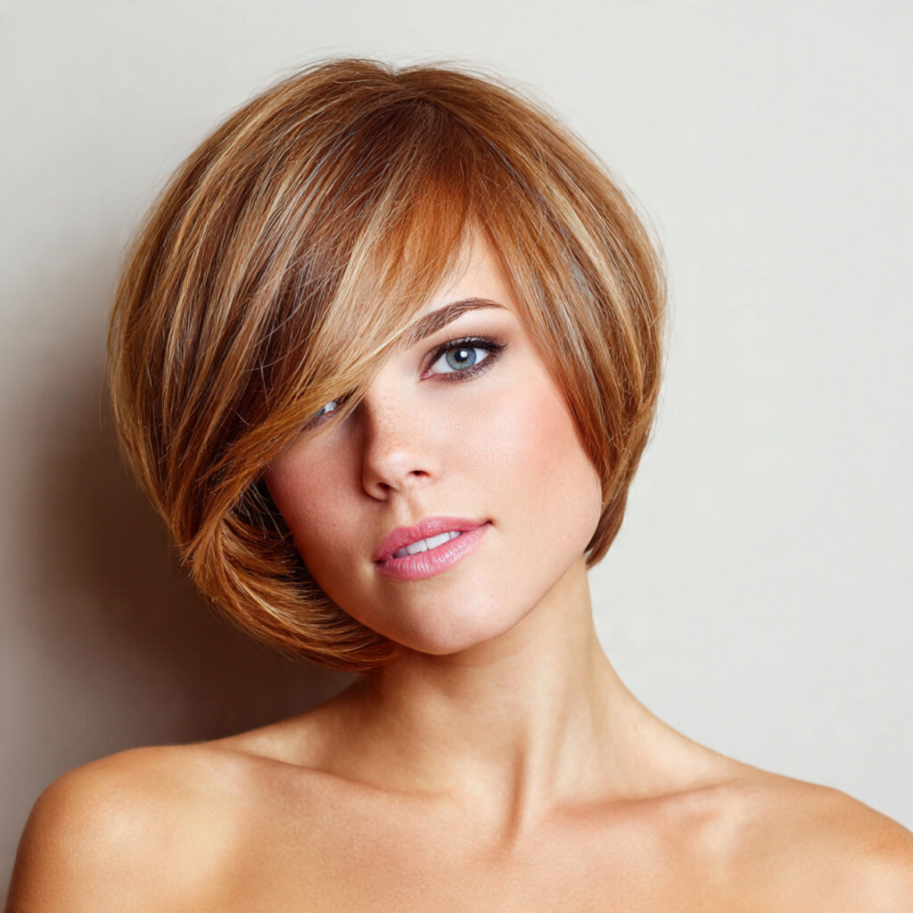 Asymmetrical Bob Hairstyles with Side-Swept Definition