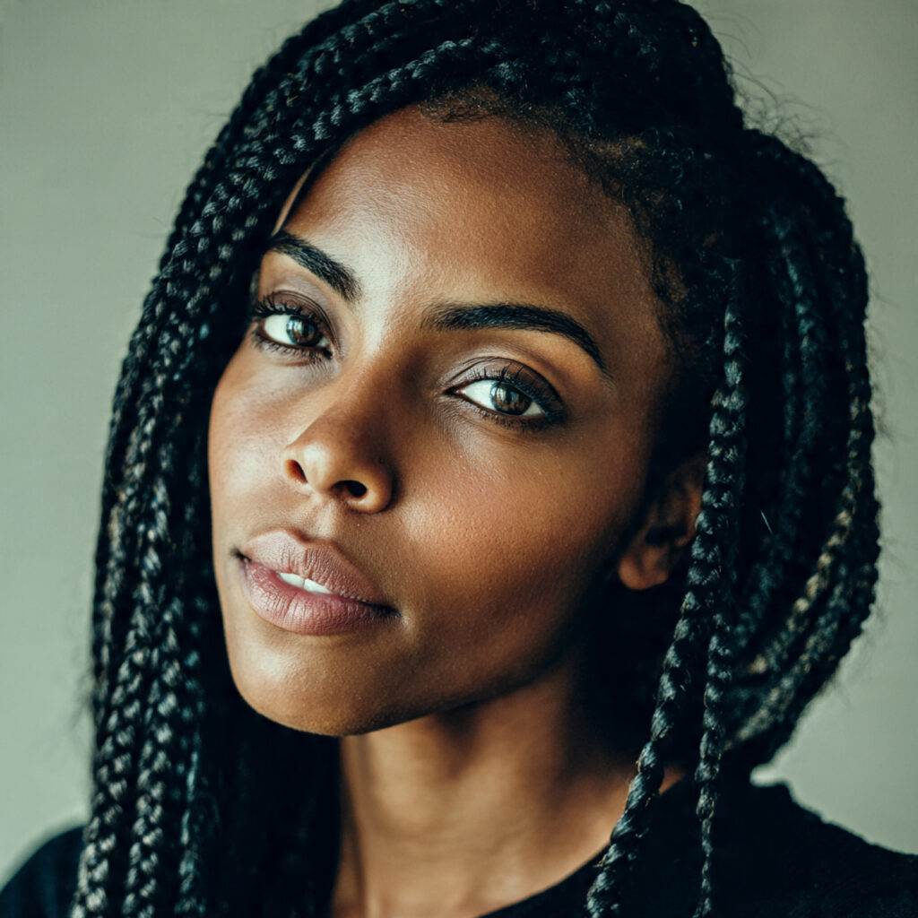 Middle Part Box Braids Style Ideas