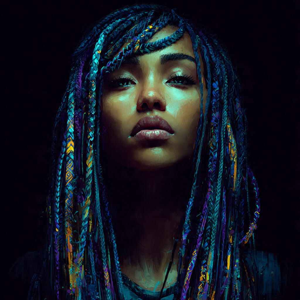 Box Braids with Color Blend Ideas