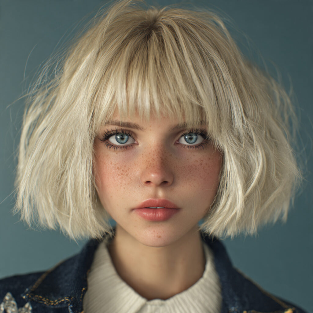 Textured Blunt Bob Hairstyles Ideas