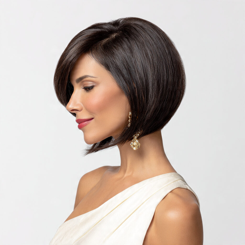 Asymmetrical Bob Hairstyles with Soft Graduation