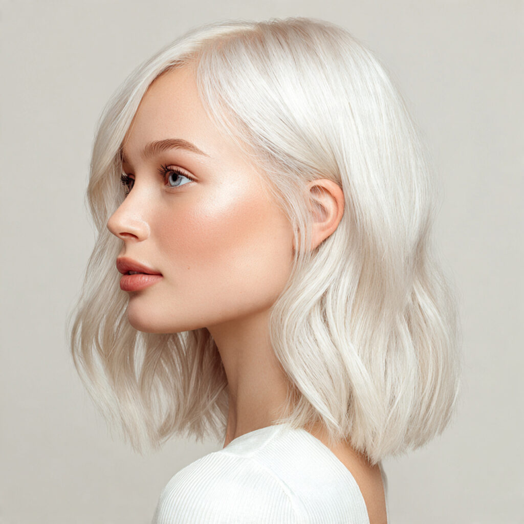 Icy Blonde Hair with Fawn Lowlights Ideas