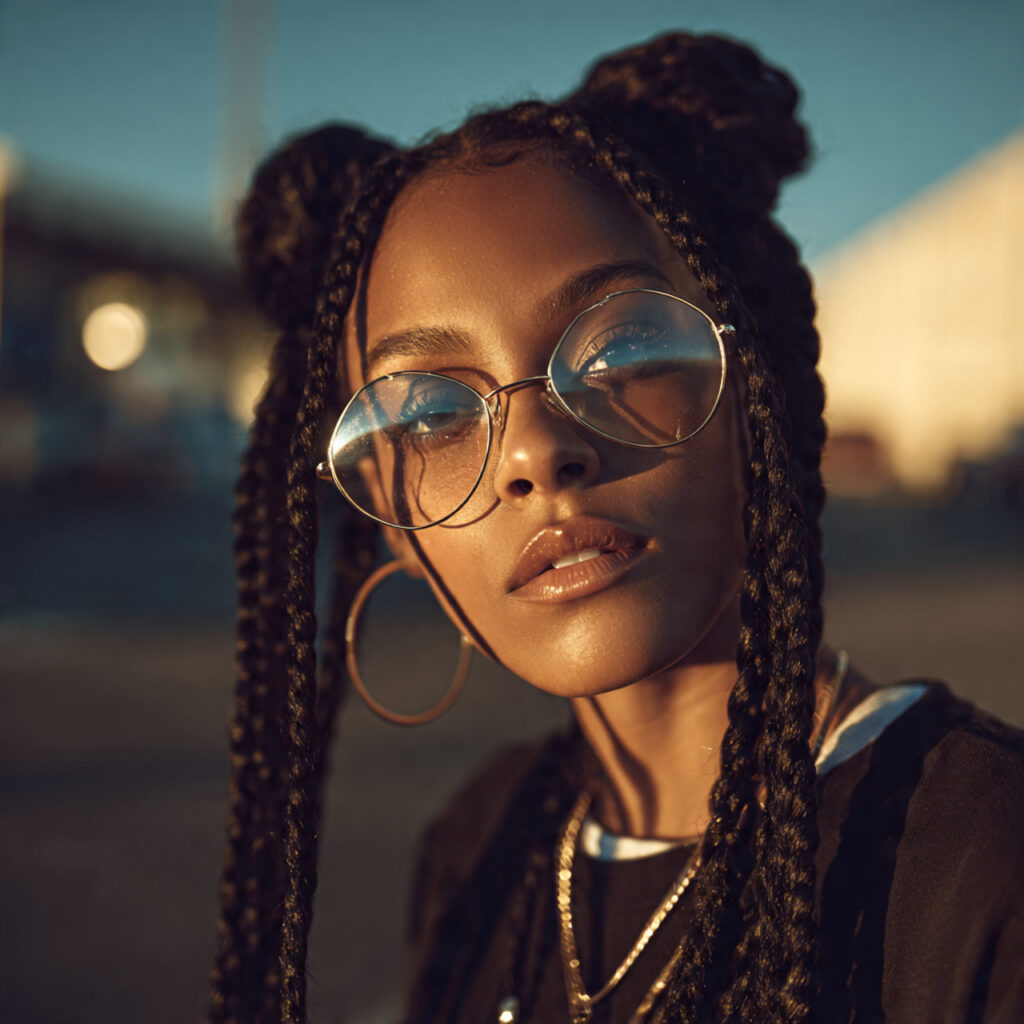 Half Up Half Down Box Braids Ideas