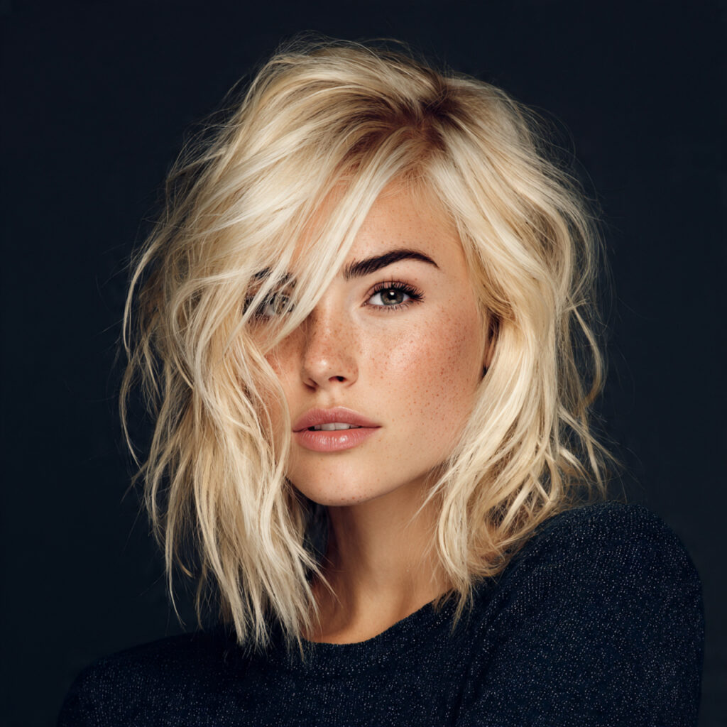 Wavy Asymmetrical Bob Hairstyles with Effortless Charm