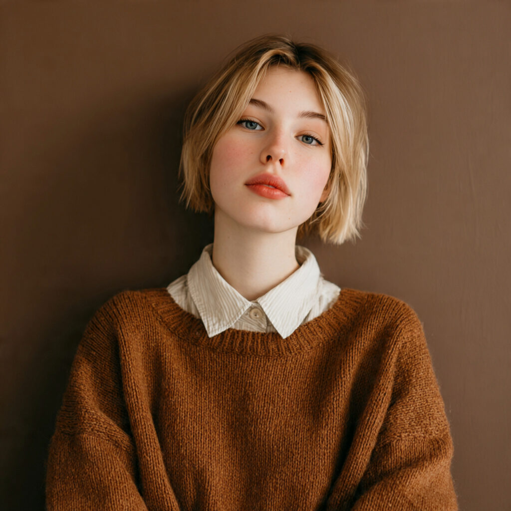 Minimal Blonde Hair with Dark Root Ideas