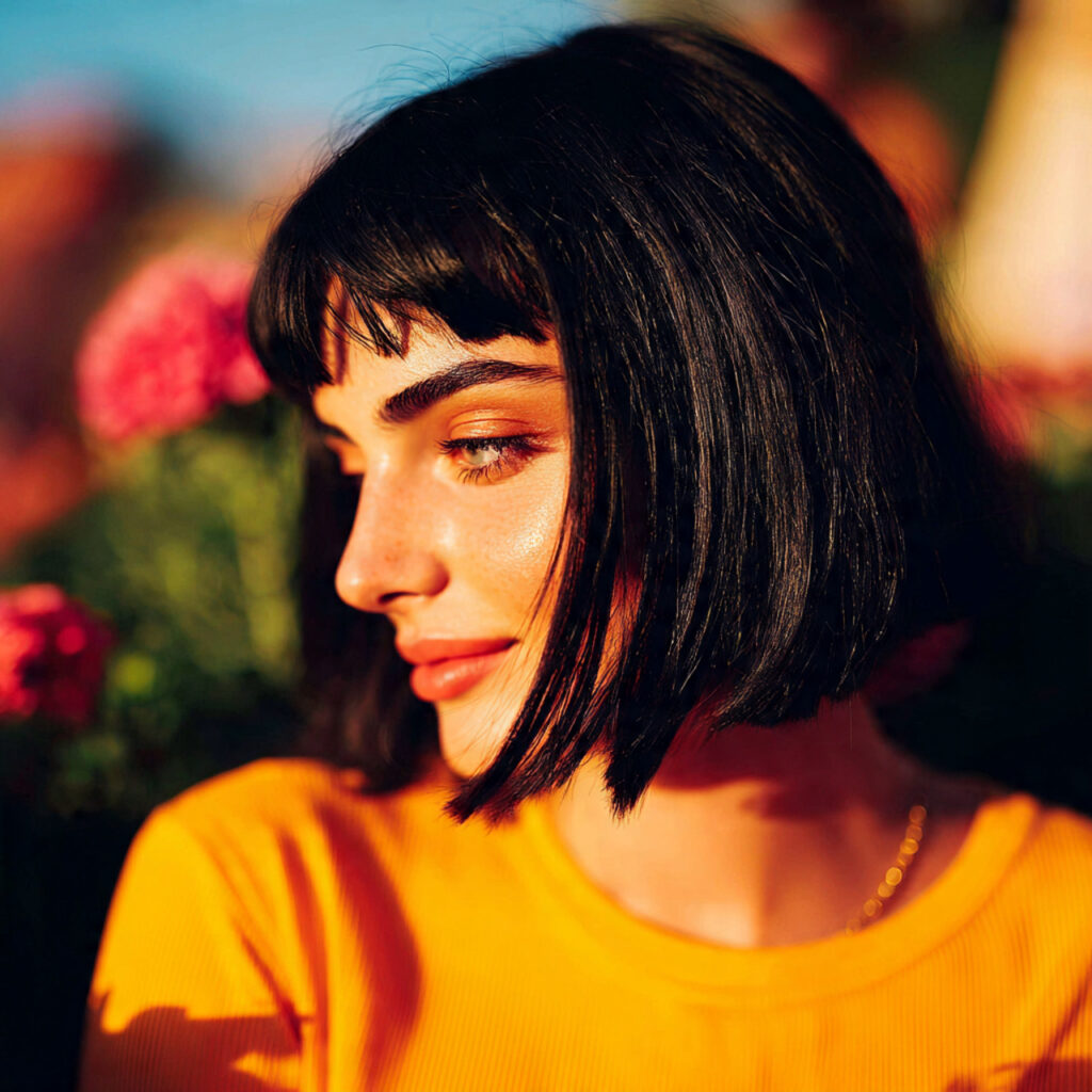 Blunt Bob Hairstyle Ideas with Casual Chic Feel