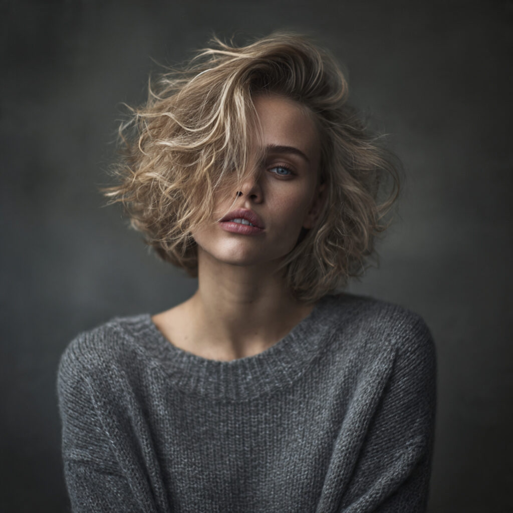 Asymmetrical Bob Hairstyle with Subtle Imbalance