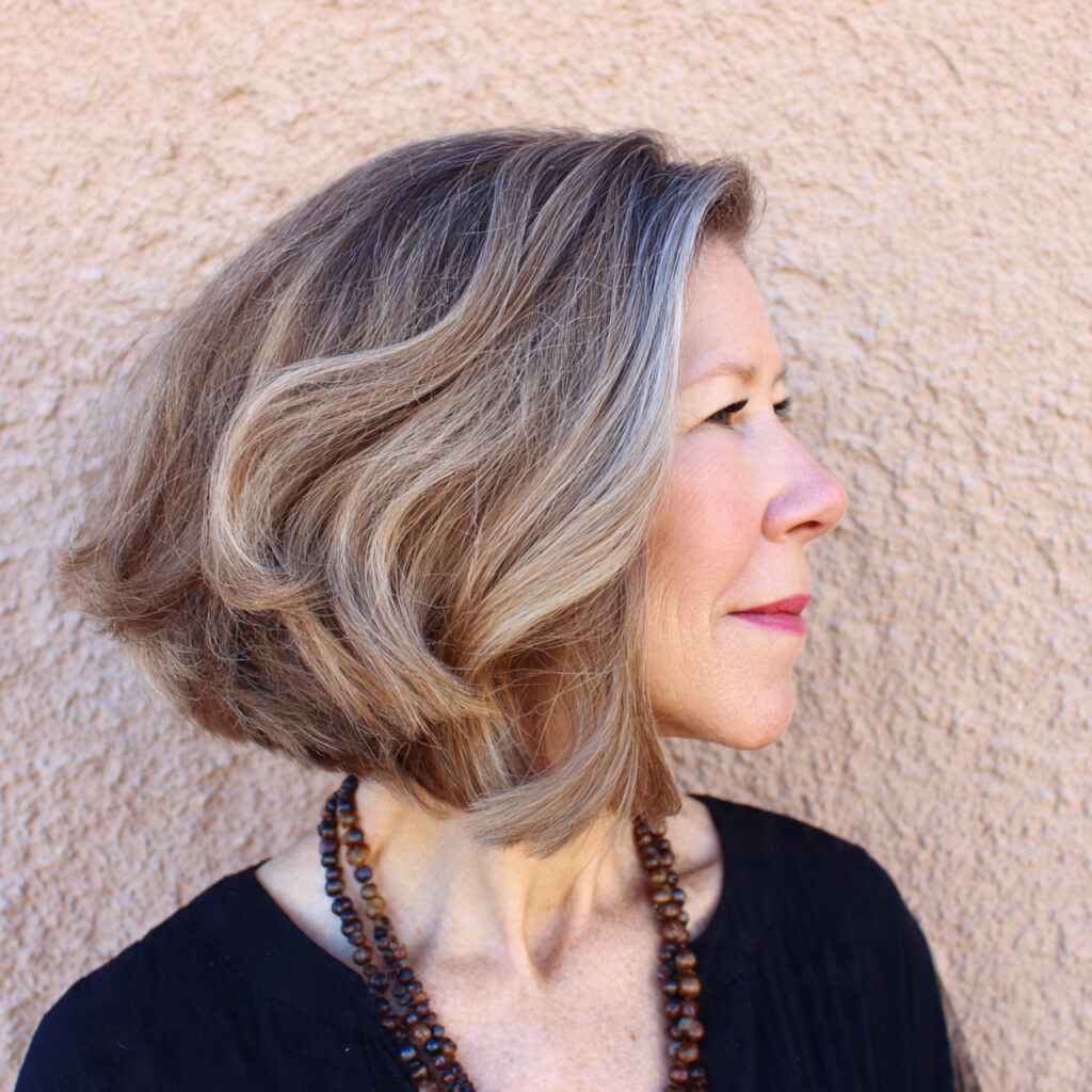 natural looking portrait of a woman over 40