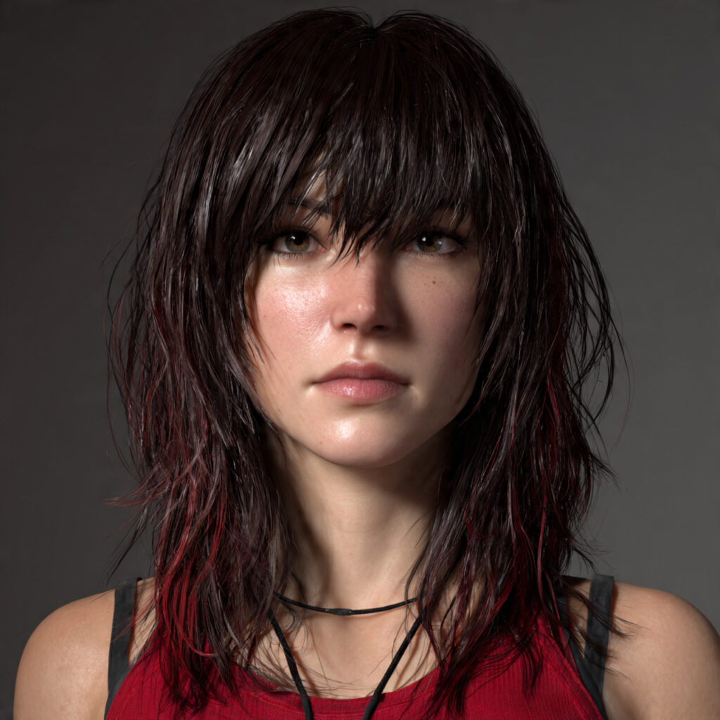 Wet Look Hair Baddie Hairstyle Idea