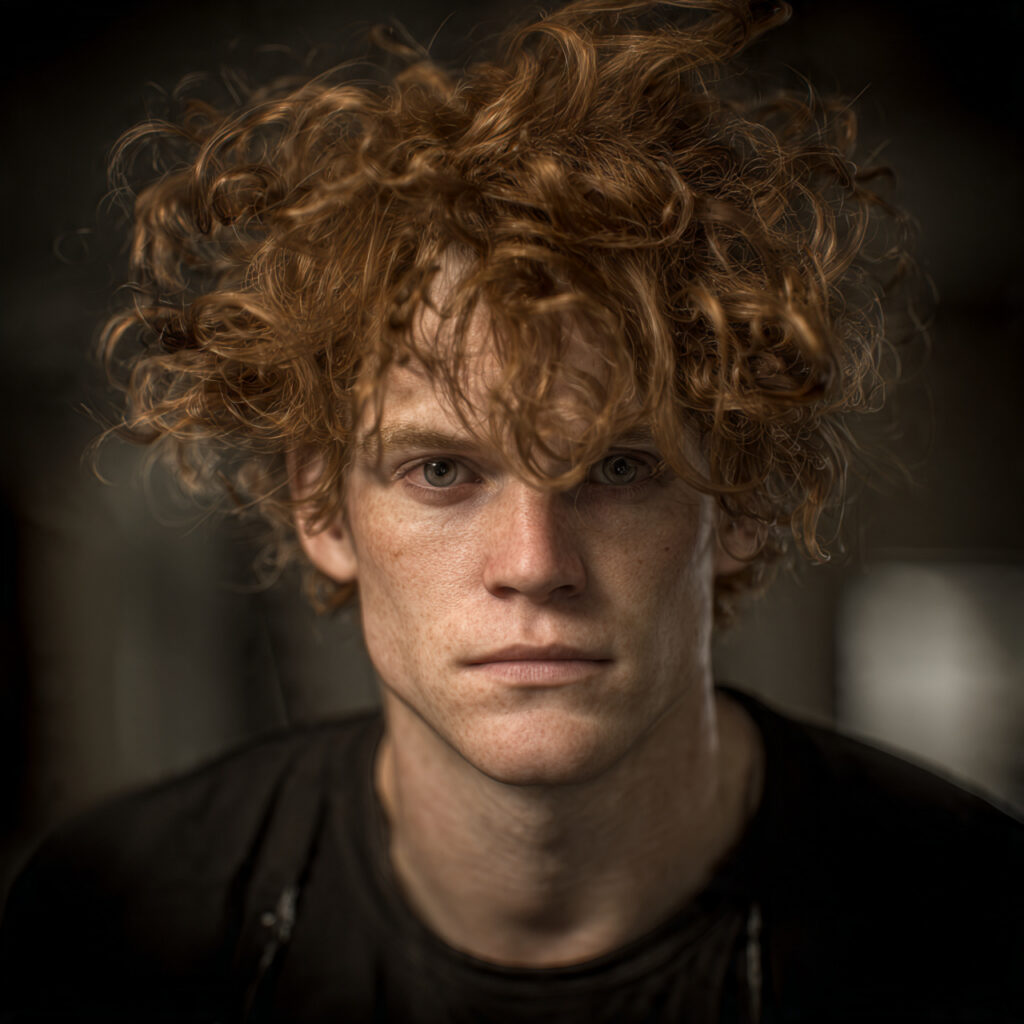 Curly Top with Tapered Sides