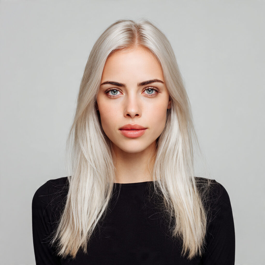 Platinum Blonde Hair with Coffee Brown Lowlights Ideas