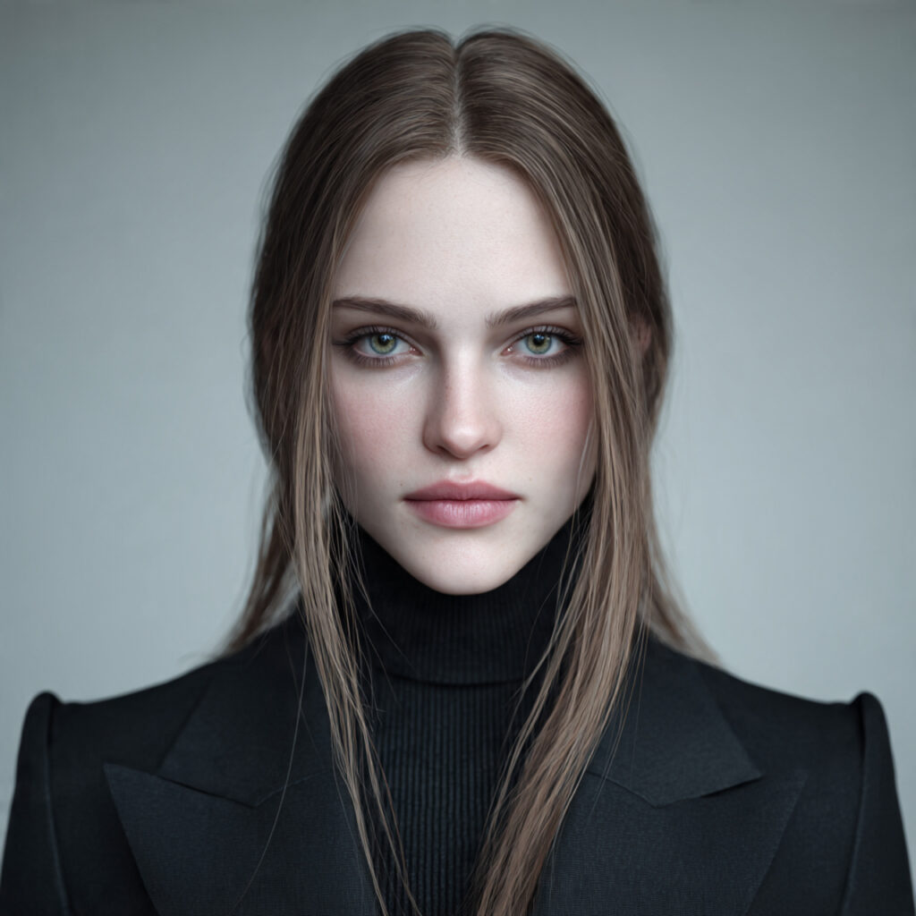 Glossy Straight Minimal Look Idea