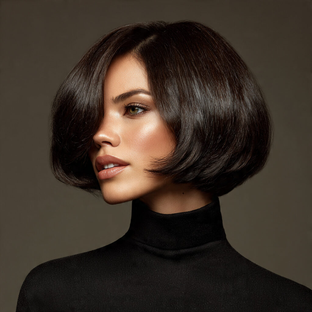 Rounded Bob with Natural Bounce Idea