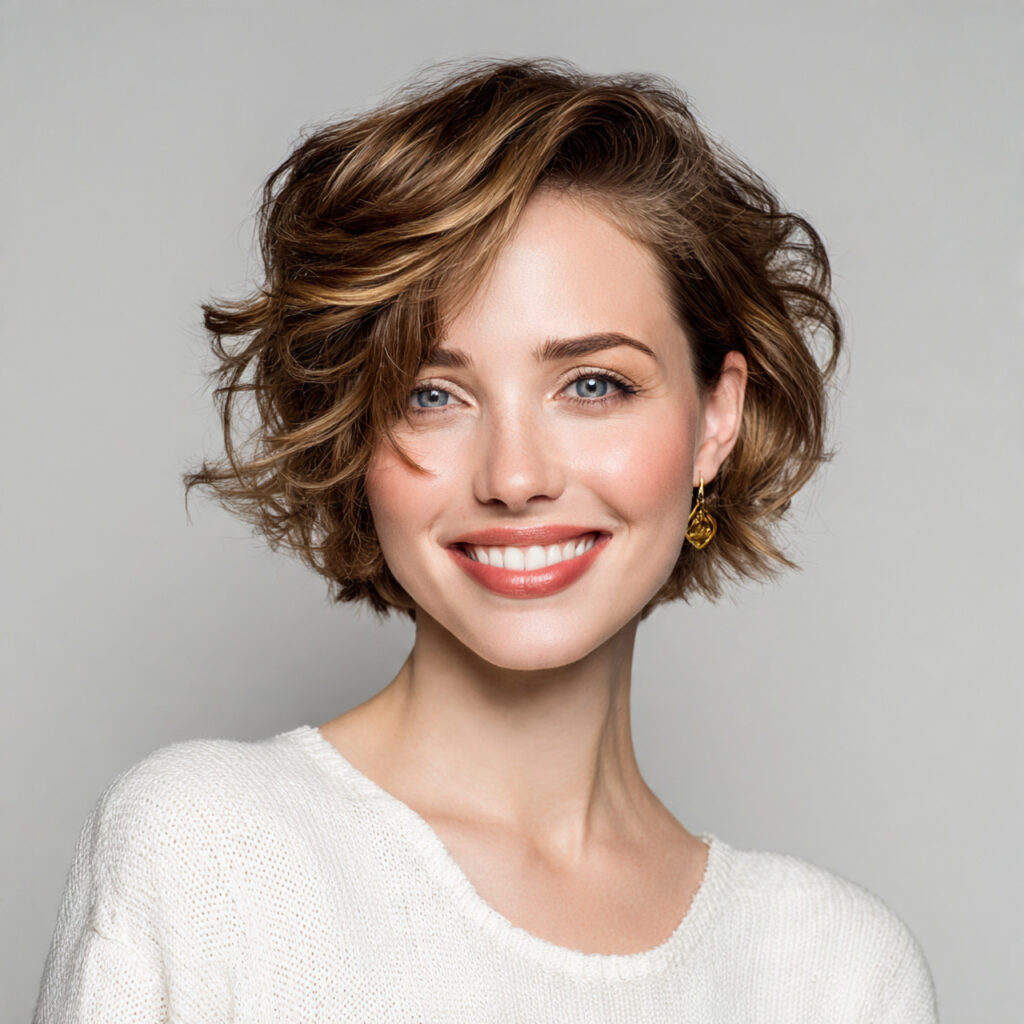 Short Bouncy Bob with Lifted Crown Idea