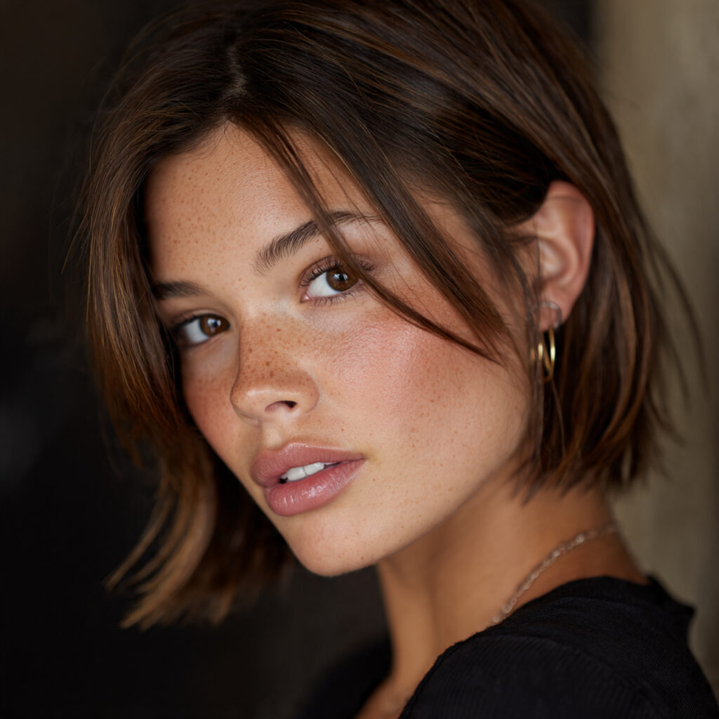 Blunt Bob Hairstyles Ideas with Center Part
