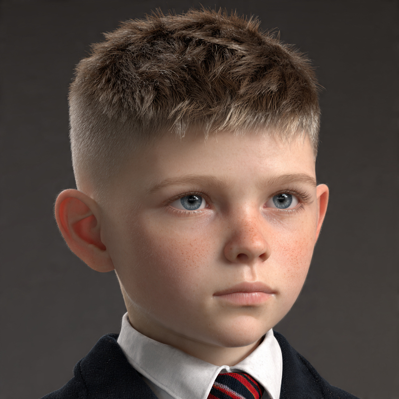 Mid Fade School Haircut for Boys Idea