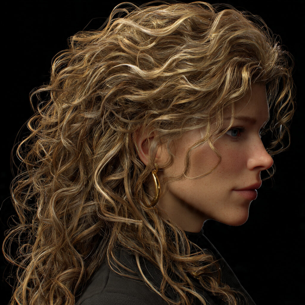 Curly Hair with 90s Volume Idea