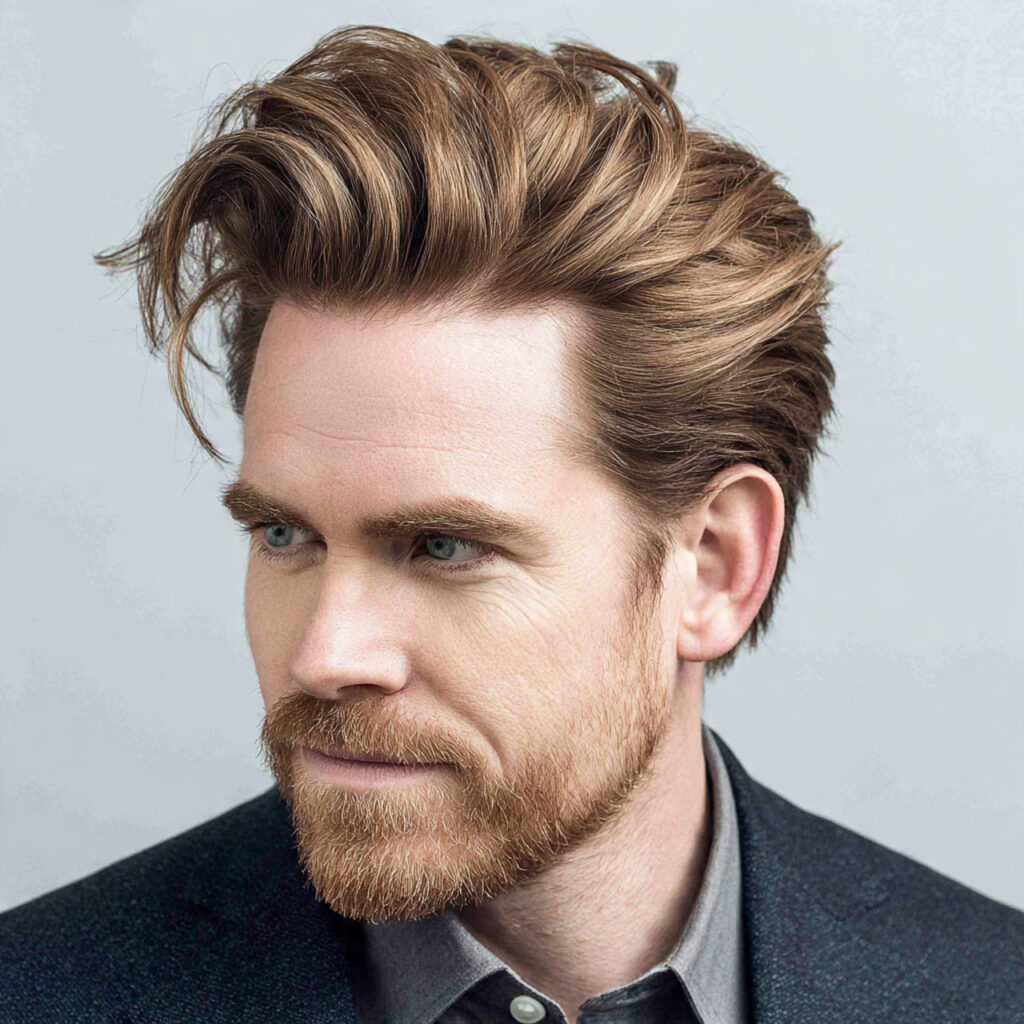 Drop Fade with Side Swept Hair Ideas