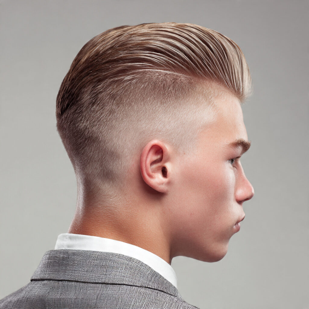 Drop Fade with Slick Back Style Ideas