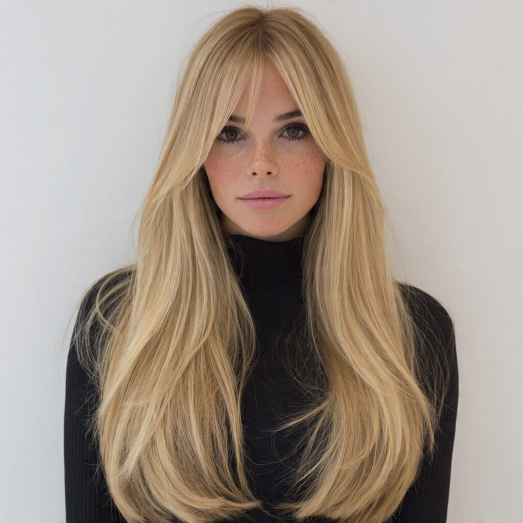 Asymmetric Bangs Hairstyle Ideas with Soft Romantic Feel