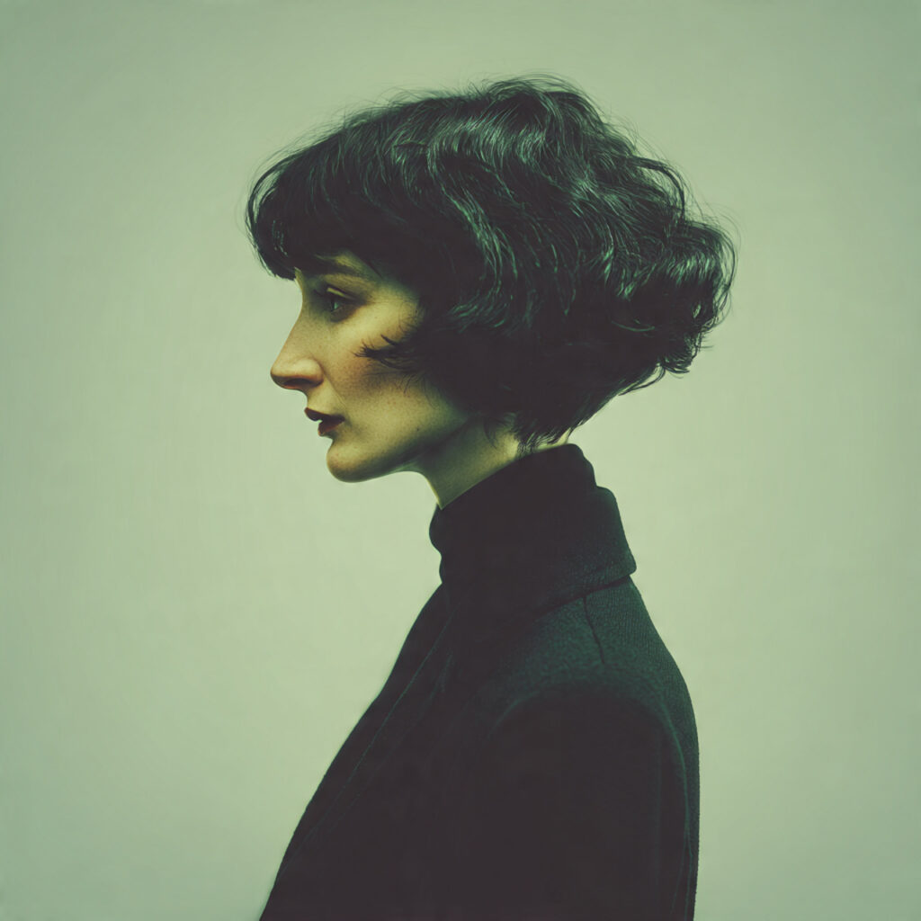 Asymmetrical Bob Hairstyle with Structured Shape