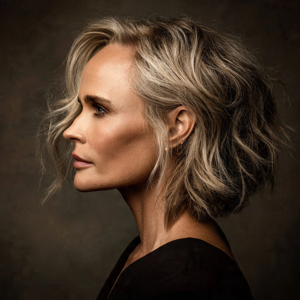 studio quality portrait of a woman over 40