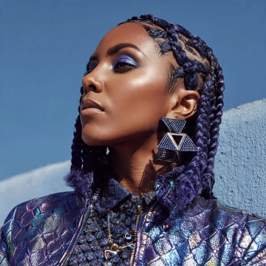 Box Braids with Triangle Part Ideas