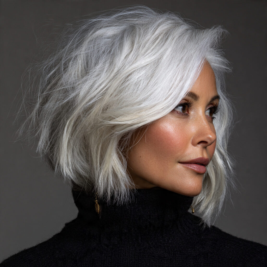 Textured Bob with Flowing Layers Idea
