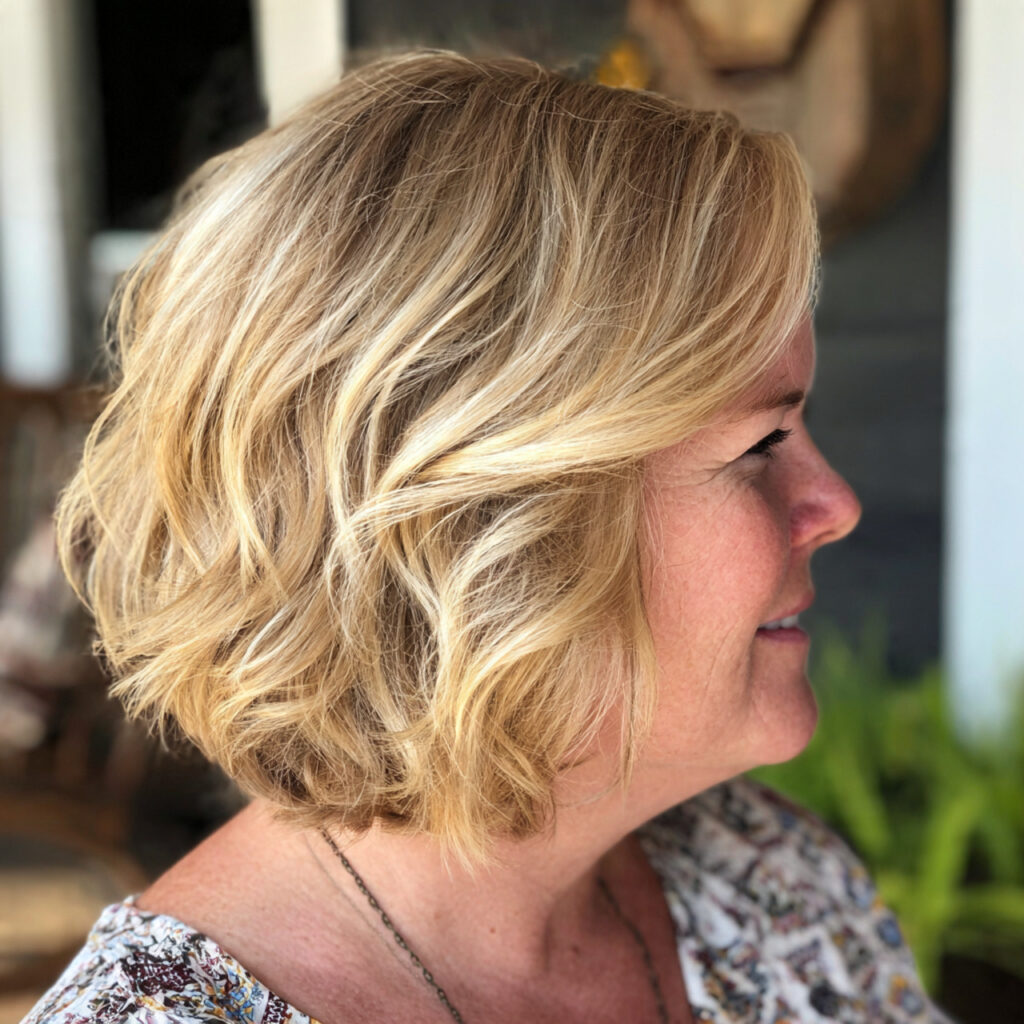 Textured Bob with Gentle Waves Idea