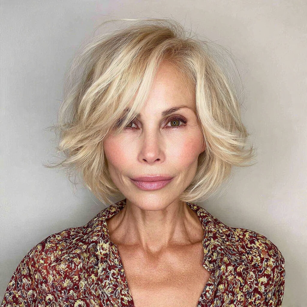 Tousled Textured Bob with Casual Appeal Idea