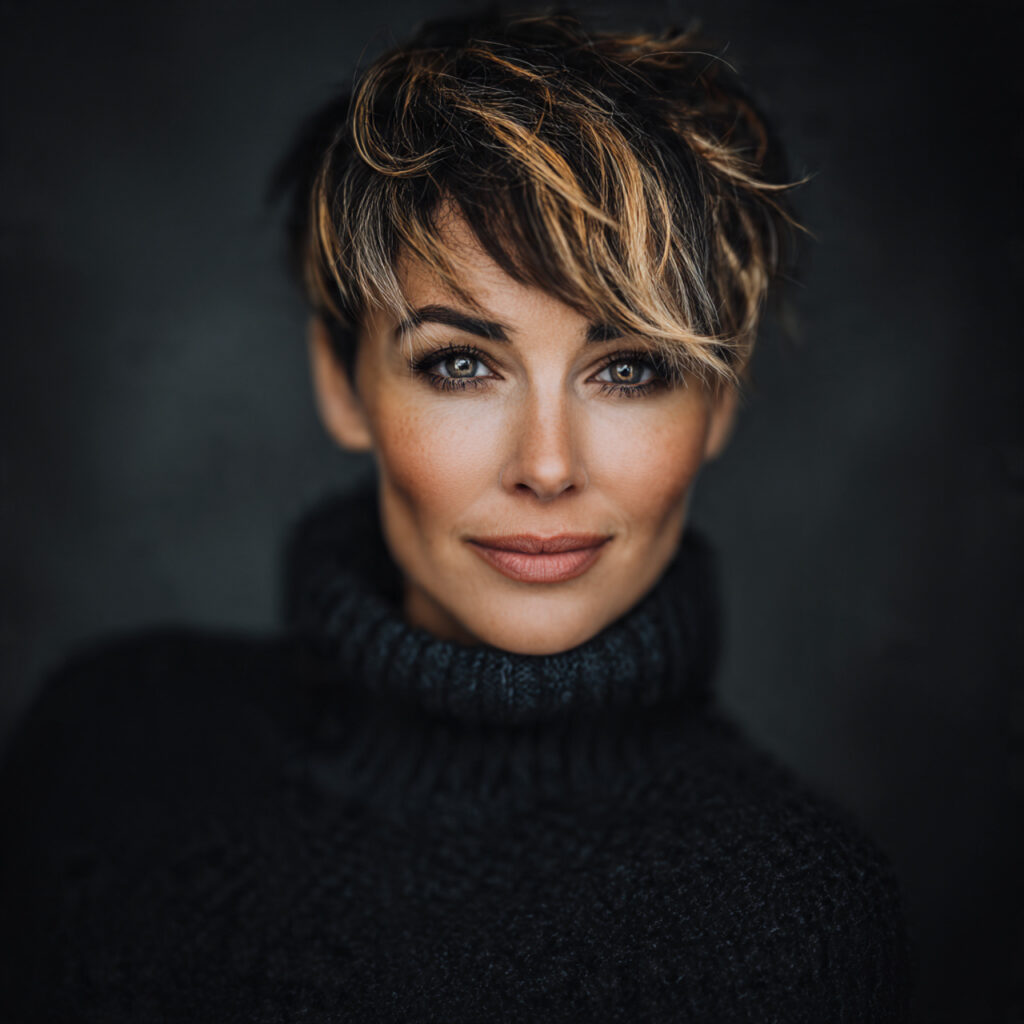 40 Modern Shaggy Pixie Cut Ideas for Low Maintenance Short Hair 19 Defined Piece Separation