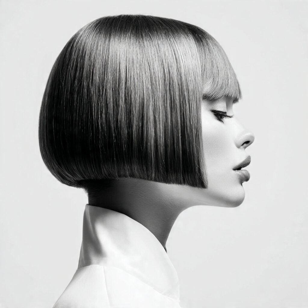 Blunt Bob Cut Hairstyles with Long Bangs Ideas