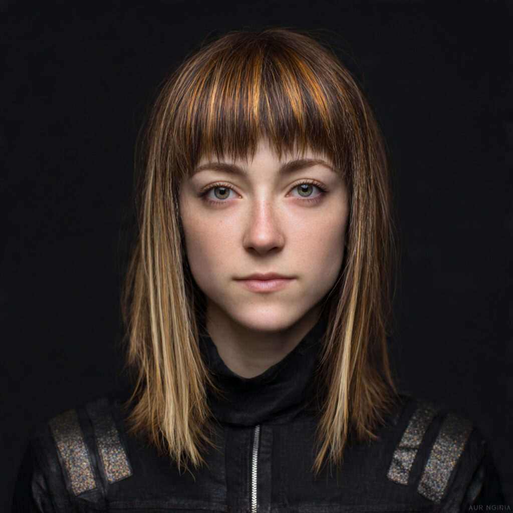 Straight Hair with Baby Hairs Baddie Hairstyle Idea