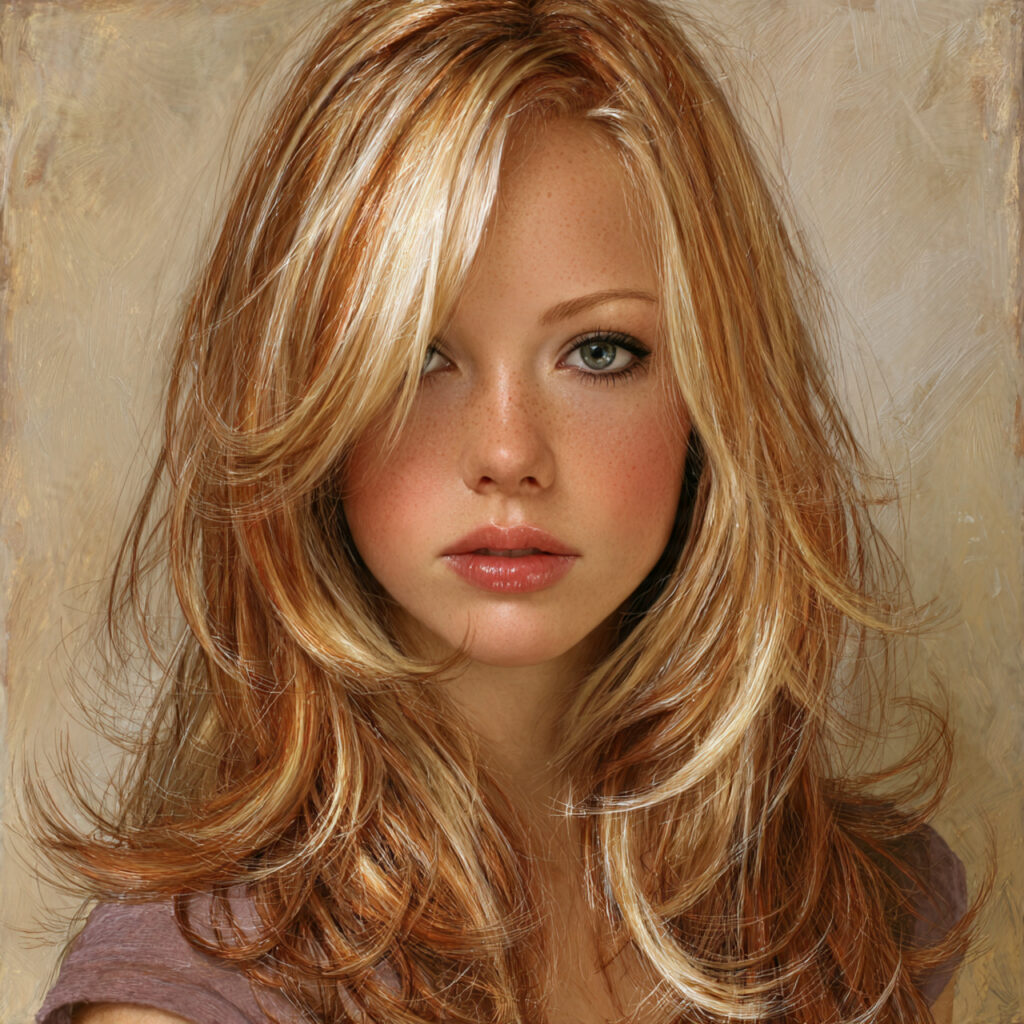 Warm Blonde Hair with Toffee Brown Lowlights Ideas