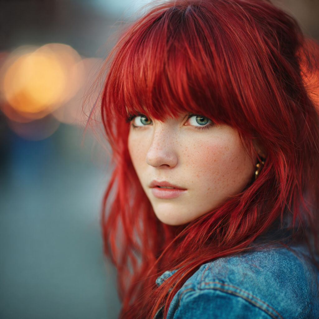33 Trending Red Hair Color Looks for All Skin Tones 5 Bright Fire Engine Red