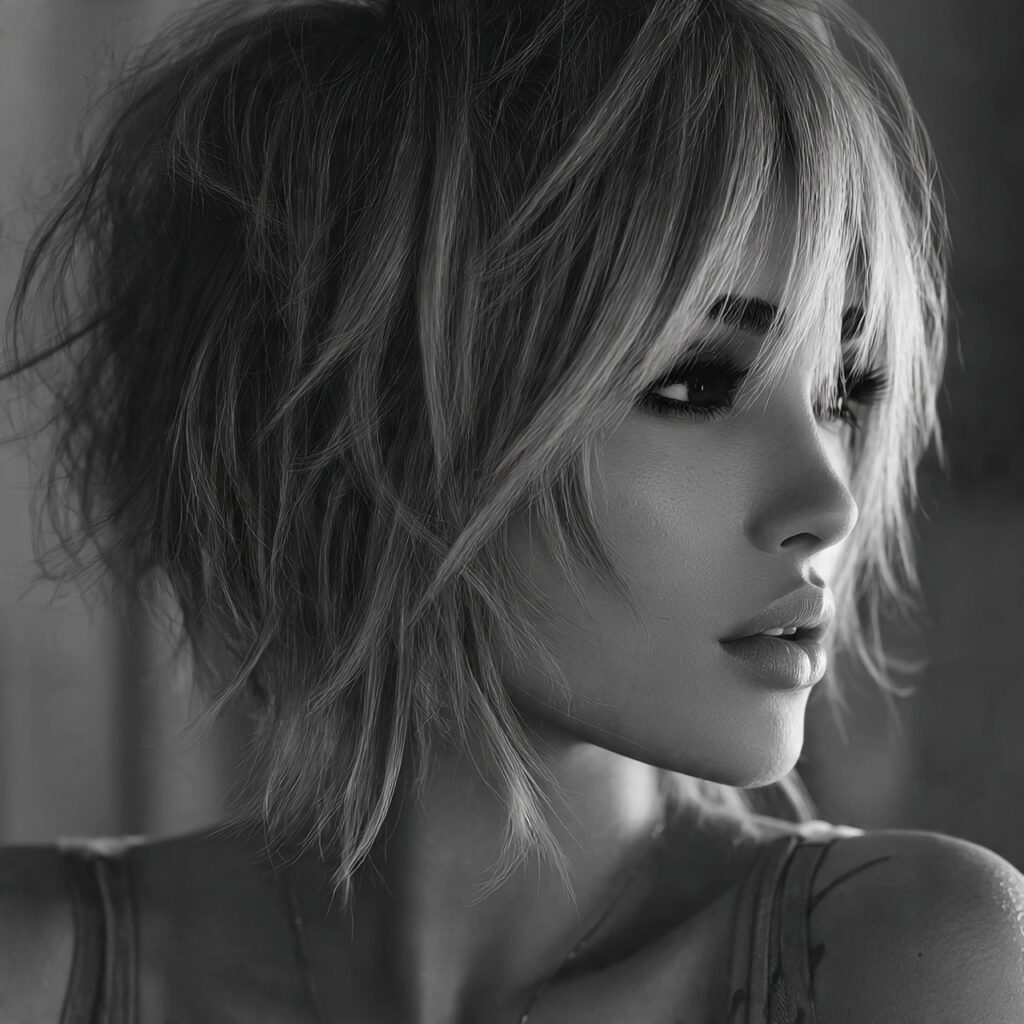 Masculine Shaggy Mullet