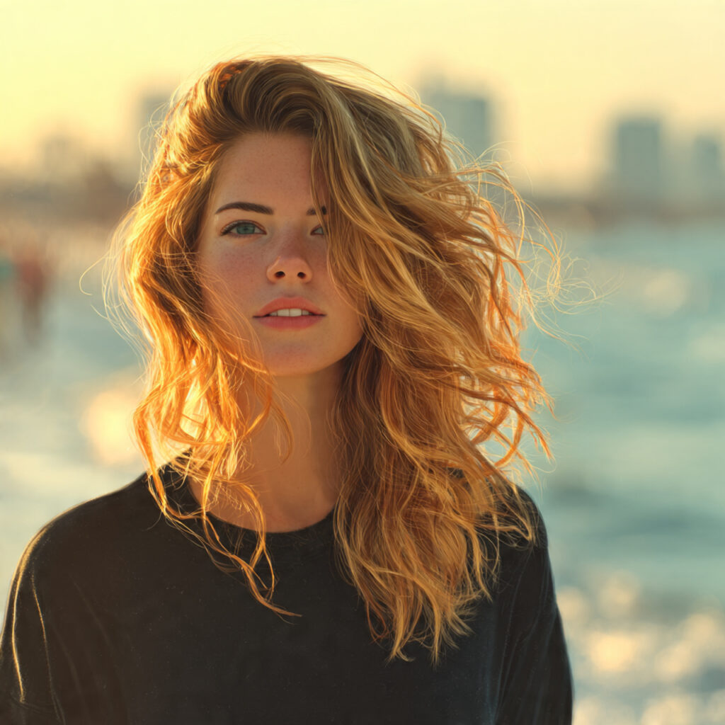 Sun-Kissed Blonde Hair with Dark Root Ideas