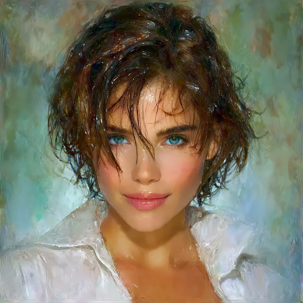 Wet Look Shaggy Mullet